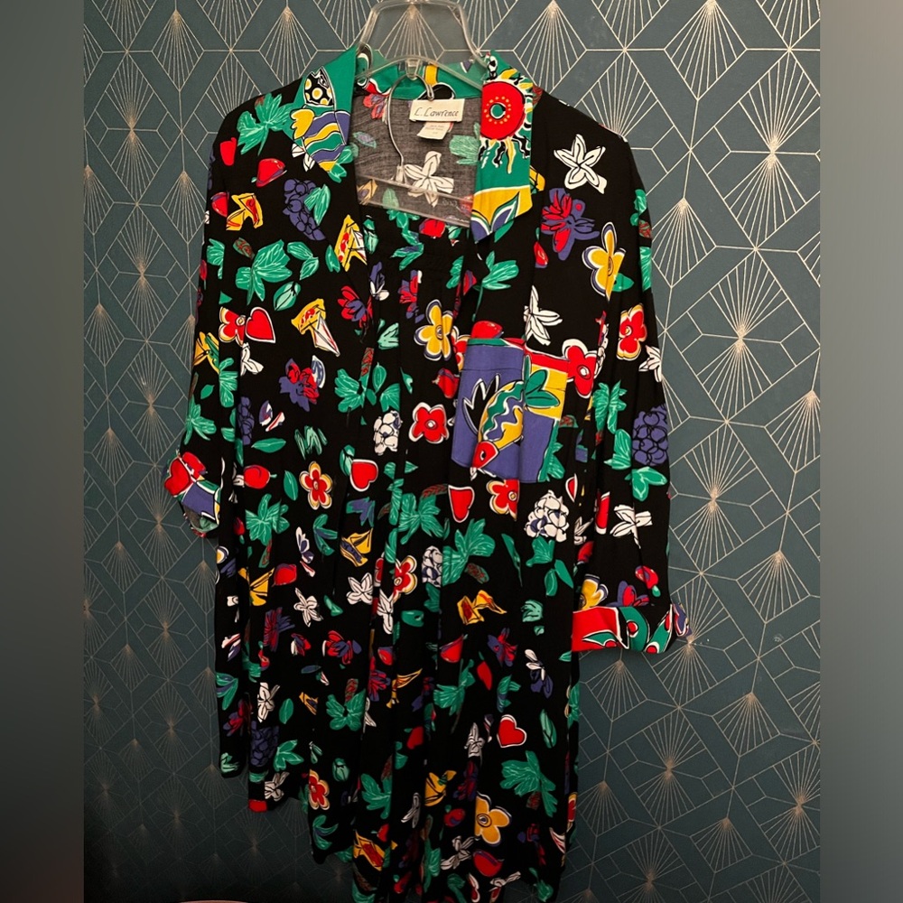 Funky 70s button up/ Culottes pair